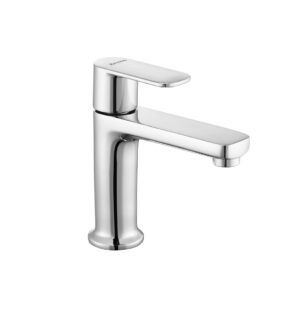 Parryware Cardinal Pillar Cock | Single Lever Chrome Finish Basin Tap for Modern Bathrooms