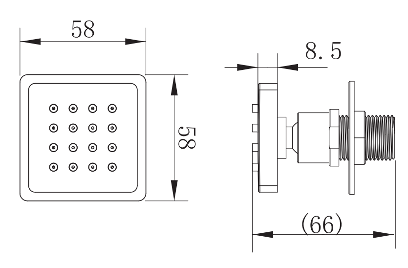 Parryware SOMA Body Jet | Adjustable Wall-Mounted Chrome Body Jet with Rain Spray - Image 2