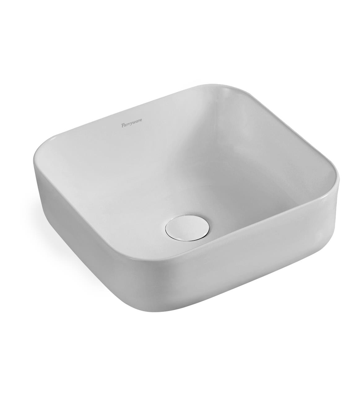Parryware INSLIM Slim Square Bowl Basin | Modern Countertop Wash Basin for Stylish Bathrooms - Image 2